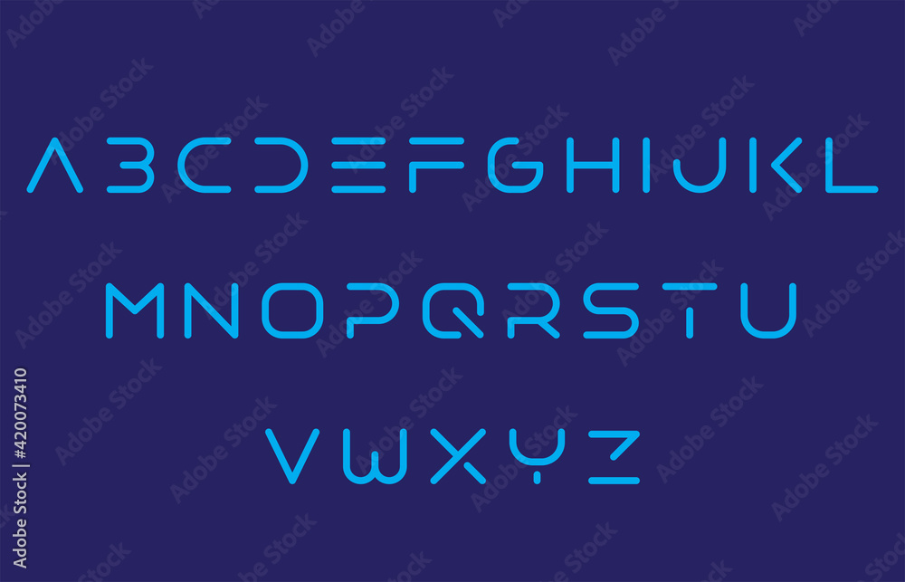 Fototapeta calligraphy alphabet capital lettering a to z font family