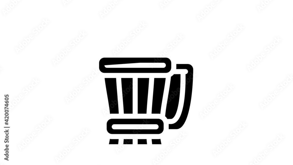 beer cup glyph icon animation beer cup glyph icon animation