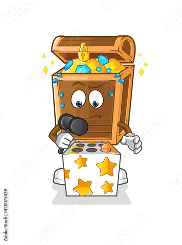 treasure play whack a mole mascot. cartoon vector