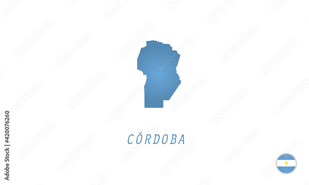 Cordoba map Argentina province region vector illustration