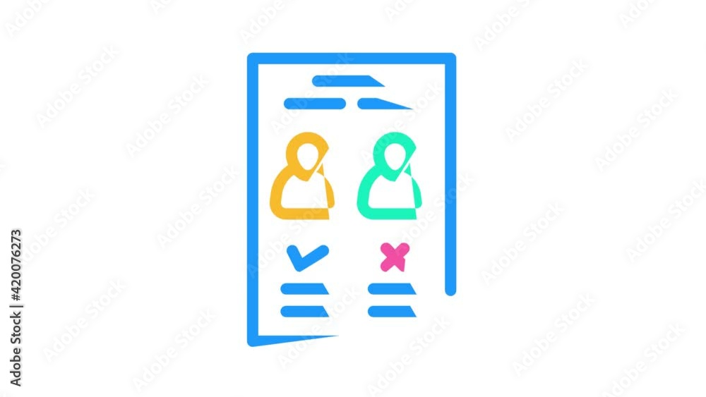 candidate choose ballot color icon animation candidate choose ballot color icon animation