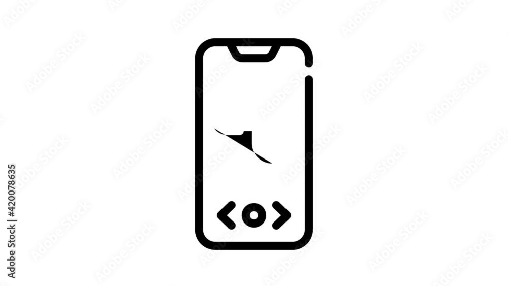 hearing aid device on phone screen black icon animation hearing aid device on phone screen black icon animation