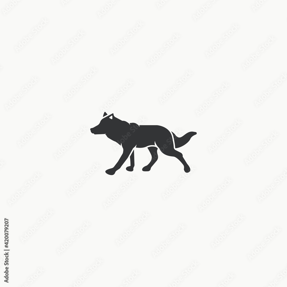 Wolf icon graphic design vector illustration