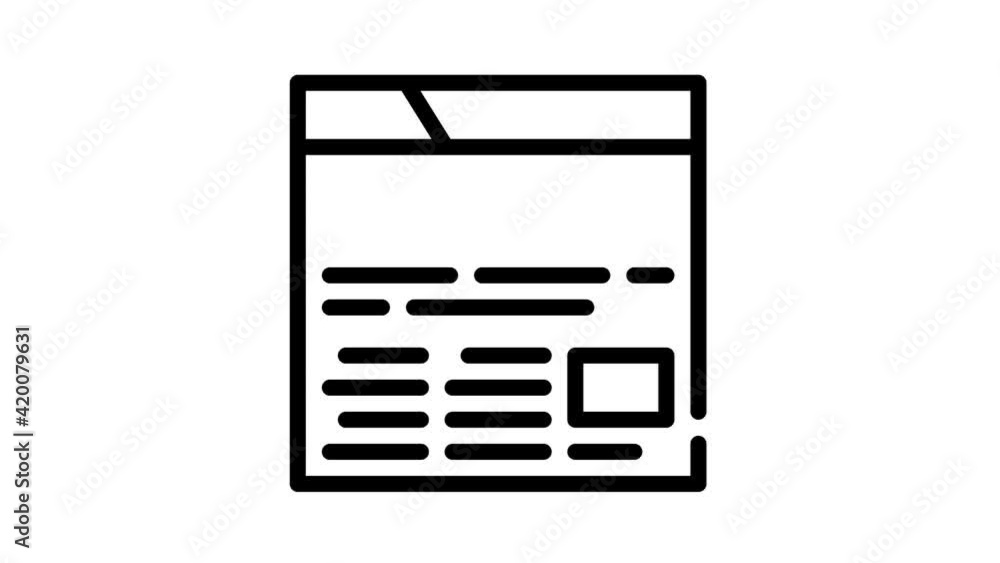 news web site black icon animation news web site black icon animation