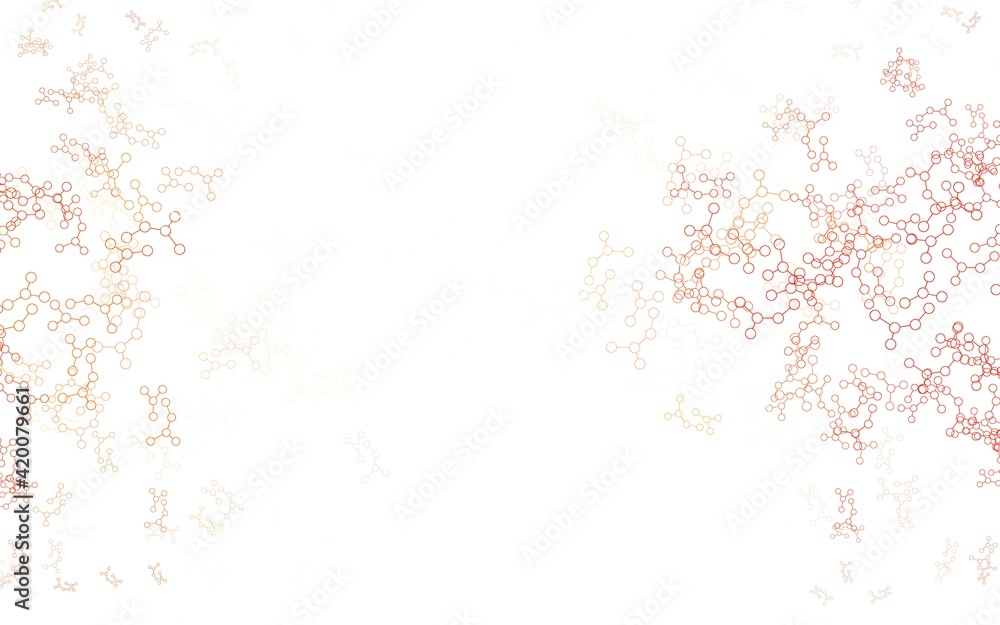 Light Orange vector pattern with artificial intelligence network. Light Orange vector pattern with artificial intelligence network.