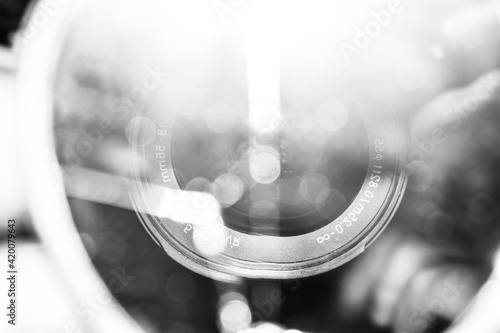 Image of a broken mirror from camera