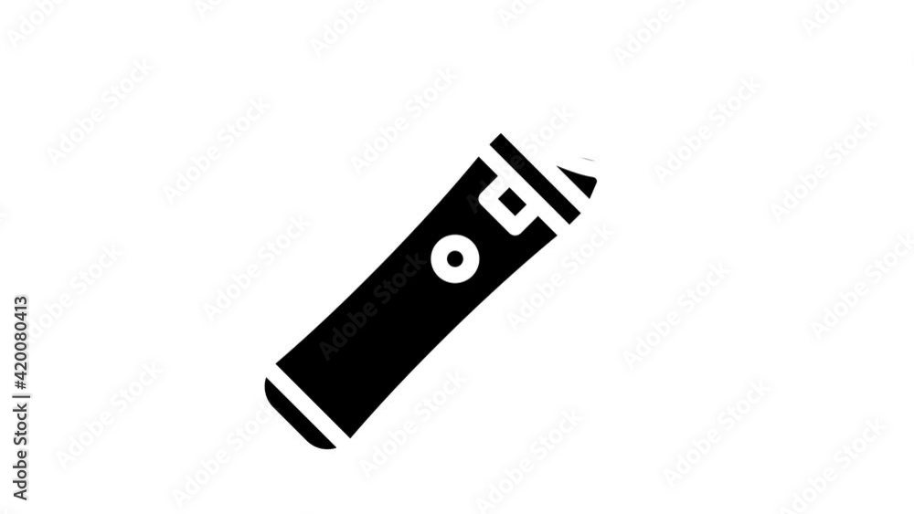 device for cleaning ears glyph icon animation device for cleaning ears glyph icon animation
