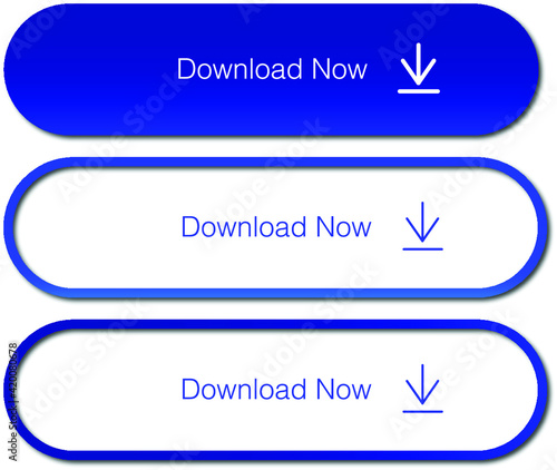 Download now buttons with shadow Rollover icon. Website download button. Simple modern concept button for website and projects. Dark and light interface design. Click to download Blue icons. Strokes