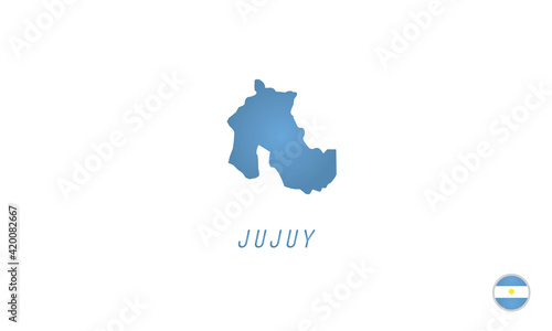 Jujuy map Argentina province region vector illustration