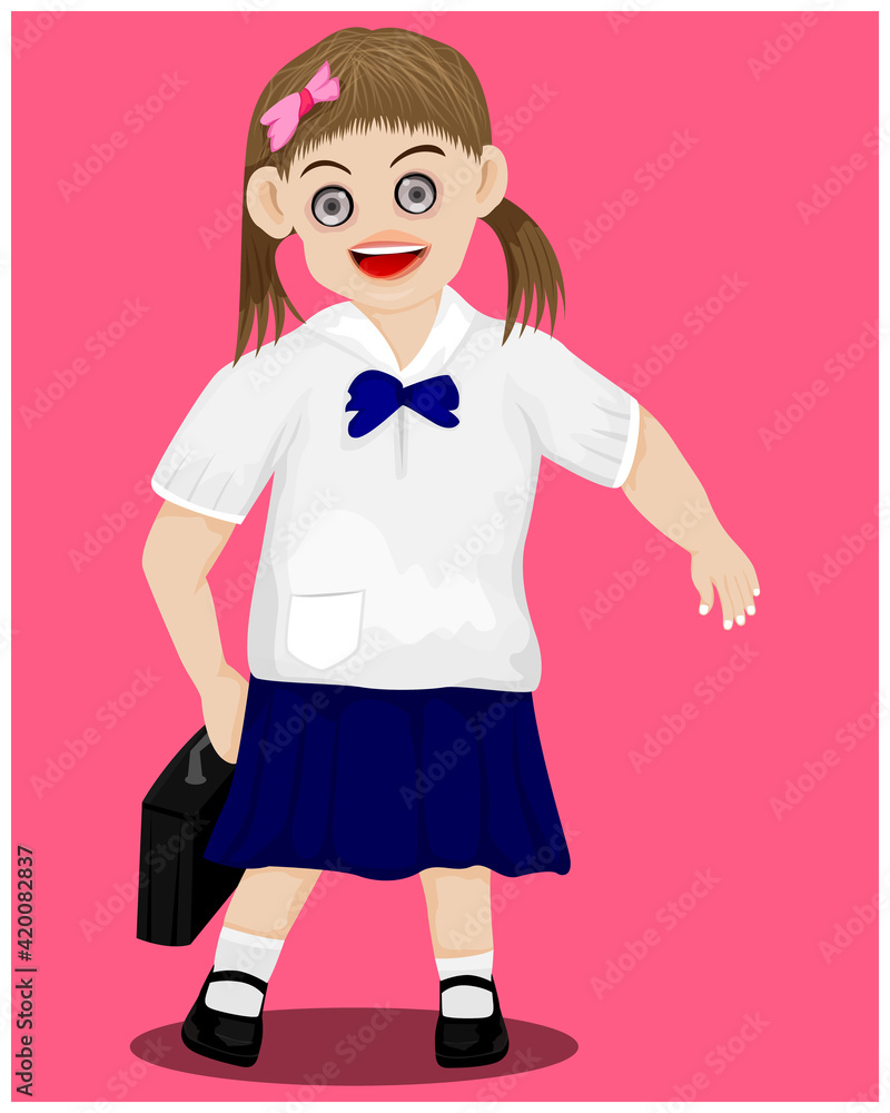 isolated girl student on pink background vector design isolated girl student on pink background vector design