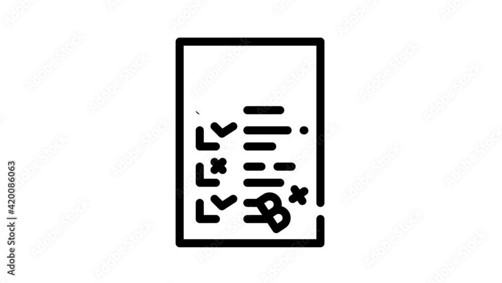 test result black icon animation test result black icon animation