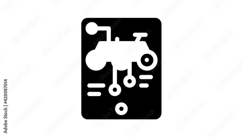 rover characteristics glyph icon animation rover characteristics glyph icon animation