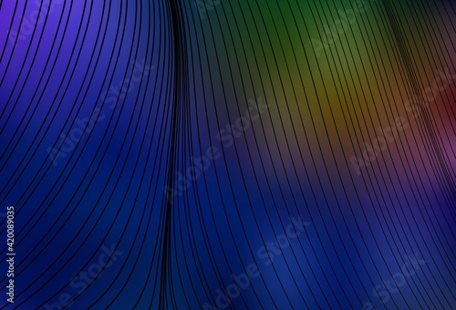 Dark Blue, Yellow vector template with lines.