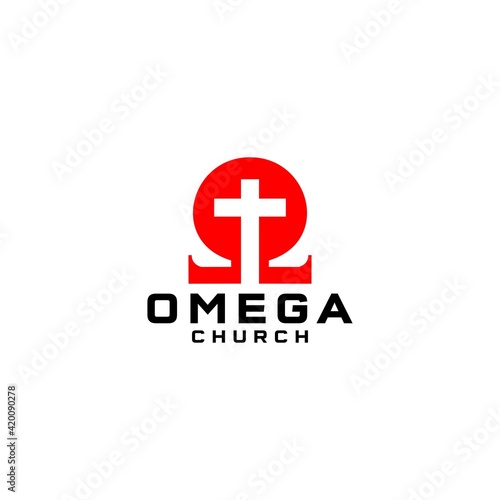Omega Church Logo Design Vector