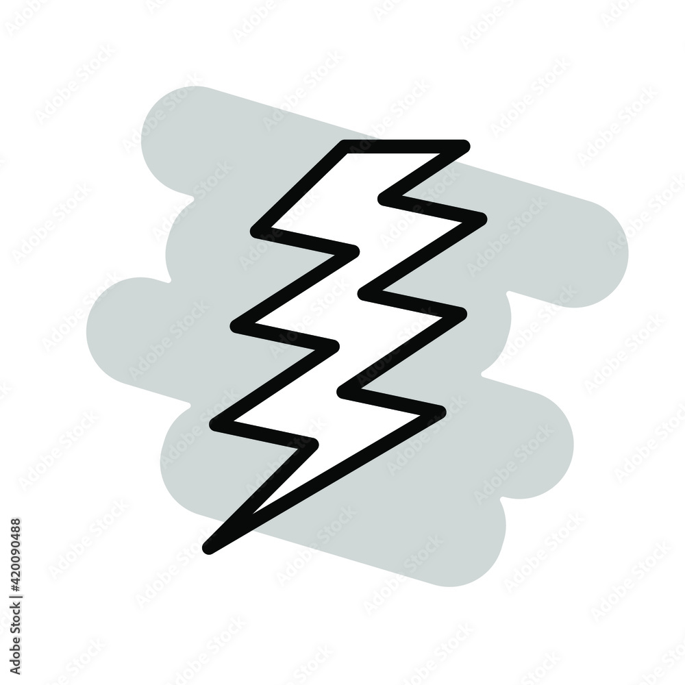 Illustration Vector graphic of lightening icon Illustration Vector graphic of lightening icon