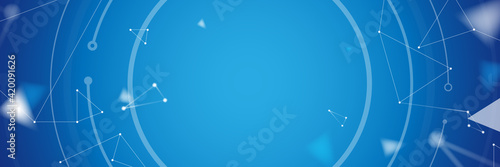Abstract network connection. Futuristic technology. Connected Lines and dots. Communication technology for internet. Vector illustration