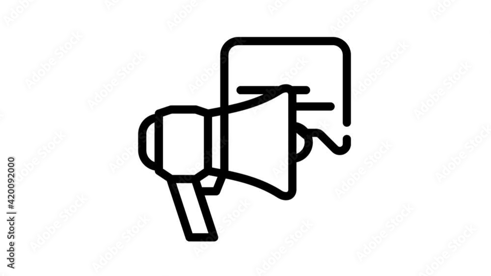 advert loudspeaker black icon animation advert loudspeaker black icon animation
