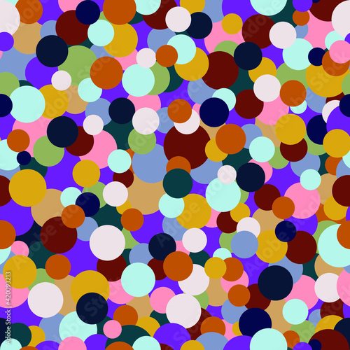 Fun Engaging Polka dot pattern in muted modern colors Festive abstract shapes for background texture 