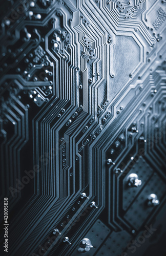modern computer circuit board (computer motherboard)