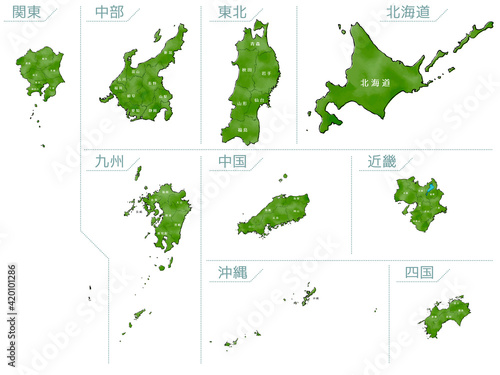 和風な日本地図