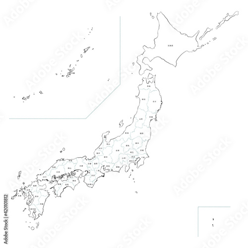 和風な日本地図