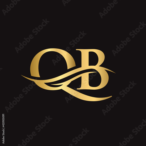 QB logo. Monogram letter QB logo design Vector. QB letter logo design with modern trendy.