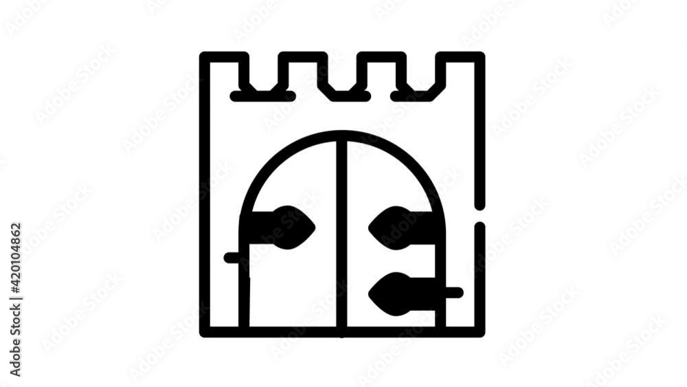 goal of medieval castle black icon animation goal of medieval castle black icon animation
