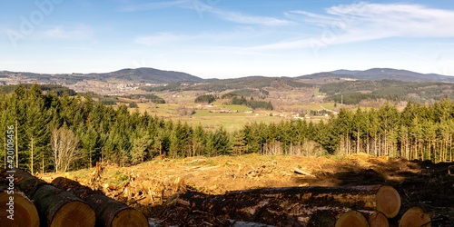 Tableau sur toile landscape of mountain of forez
