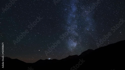 Timelapse de la vois Lactée dans les Alpes