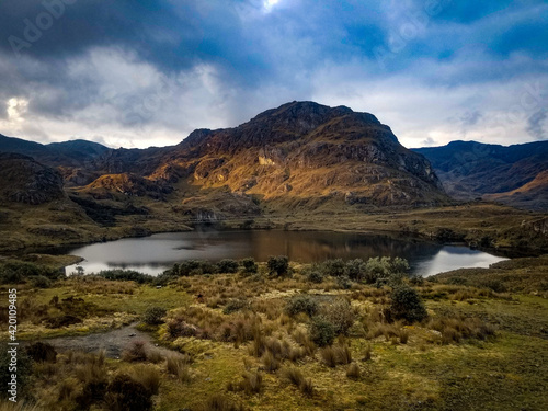 lake and mountains