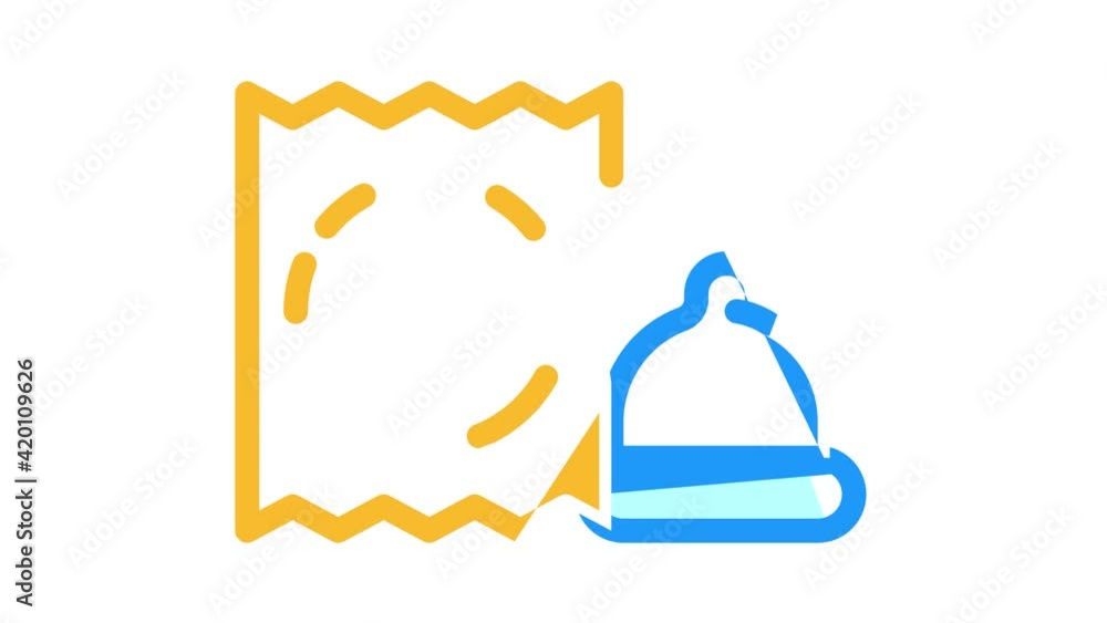 condom contraceptive color icon animation condom contraceptive color icon animation