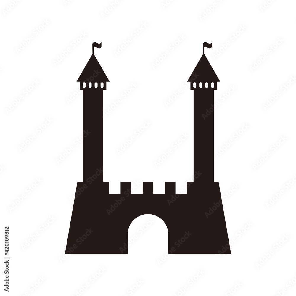 Castle icon vector illustration sign