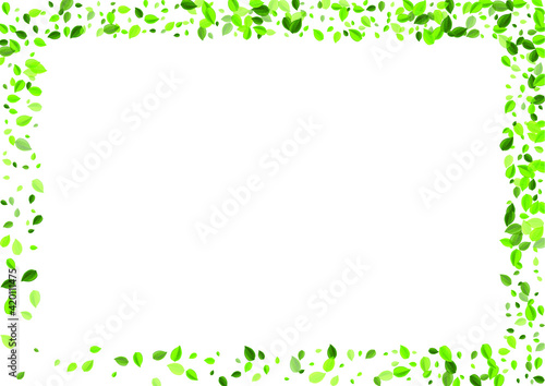 Lime Leaf Ecology Vector Pattern. Wind Leaves