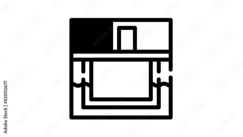 basement waterproofing system black icon animation basement waterproofing system black icon animation