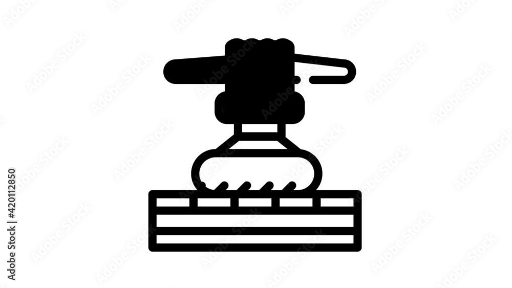 wooden floor polishing black icon animation wooden floor polishing black icon animation