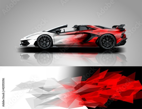 Car wrap design with diamond stone camouflage concept