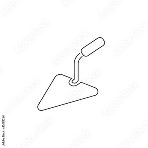 Trowel building line icon vector illustration
