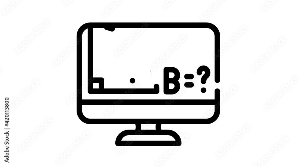 mathematics online lesson black icon animation mathematics online lesson black icon animation