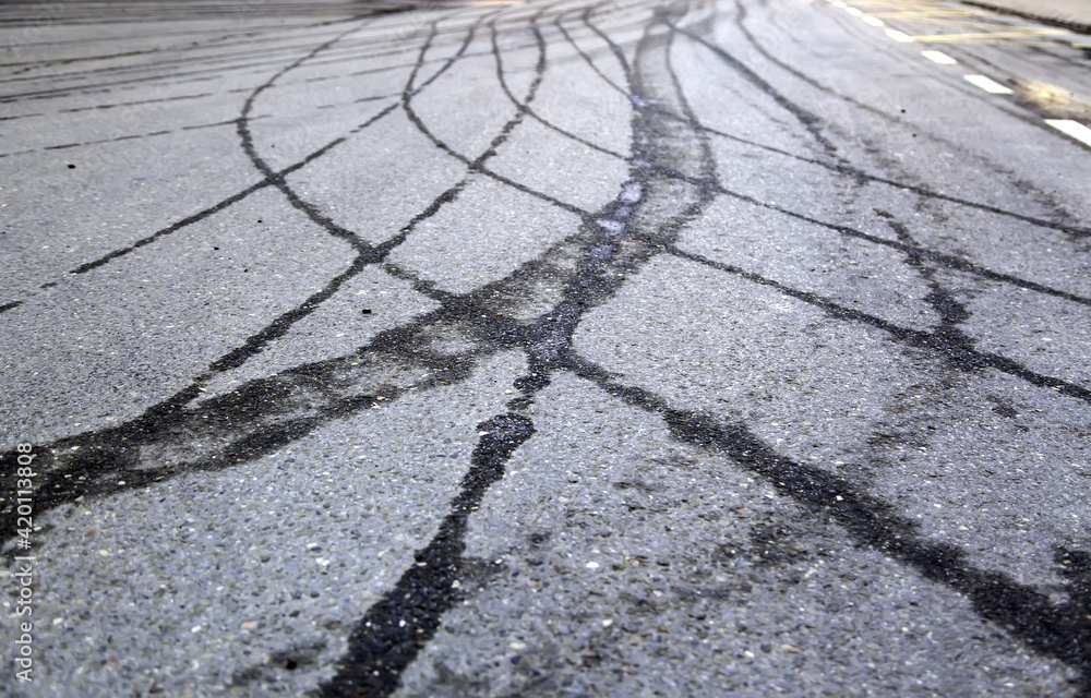 Obraz premium Wet street floor