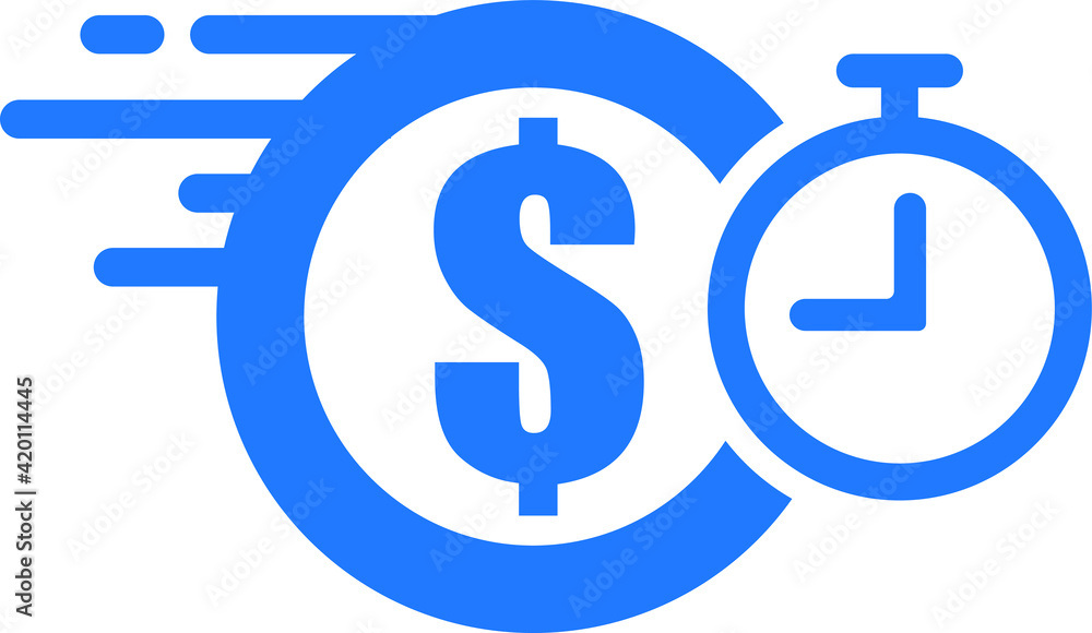 Fast money transfer icon, sent money icon, money transfer icon with dollar sign, quick money transfer icon Fast money transfer icon, sent money icon, money transfer icon with dollar sign, quick money transfer icon