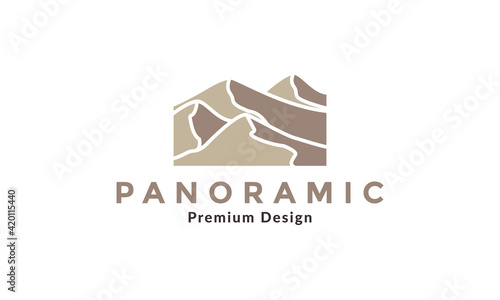 abstract desert with sand logo vector symbol icon illustration design