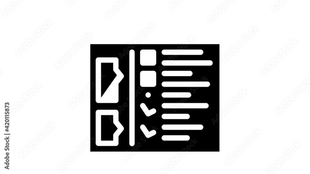 checklist tasks glyph icon animation checklist tasks glyph icon animation