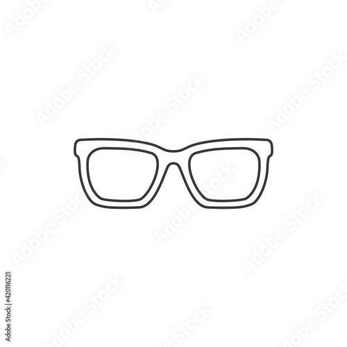 Glasses line icon vector. Stylish Eyeglasses