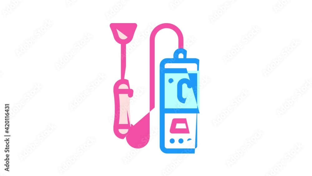 contact thermometer color icon animation contact thermometer color icon animation