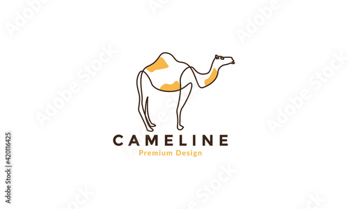 lines abstract colorful camels logo vector symbol icon illustration design