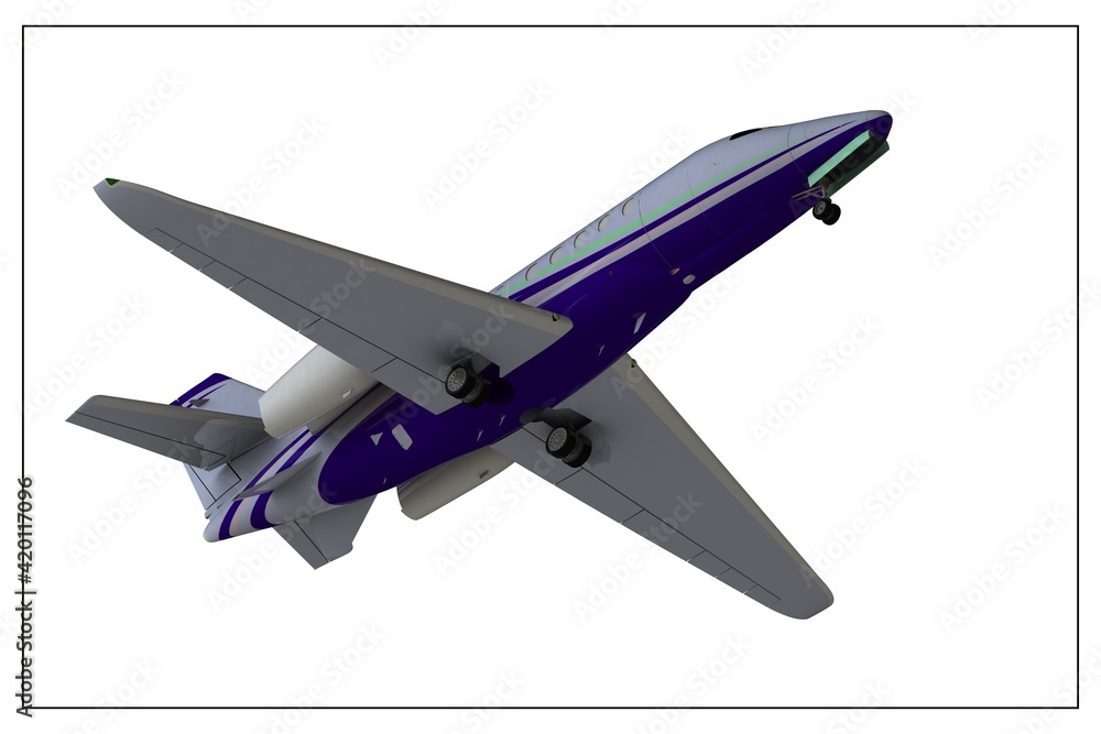 Obraz premium 3D design of an airplane.