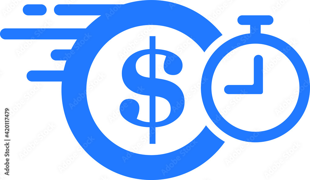 Fast money transfer icon, sent money icon, money transfer icon with dollar sign, quick money transfer icon Fast money transfer icon, sent money icon, money transfer icon with dollar sign, quick money transfer icon