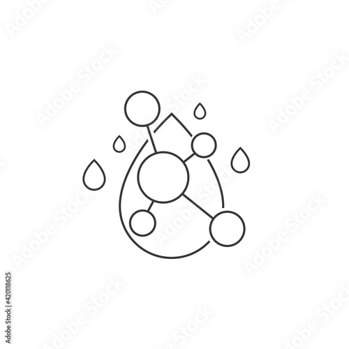 Hyaluronic acid line icon. Vector illustration