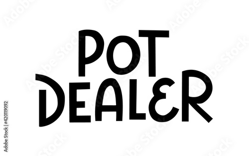 Isolated hand drawn pottery lettering in vector.
