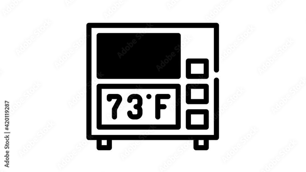 digital thermometer black icon animation digital thermometer black icon animation